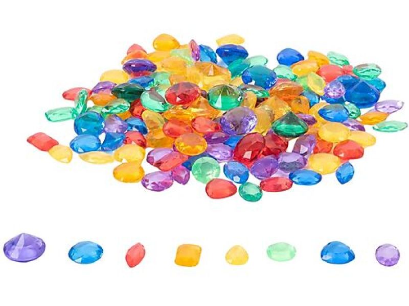 Homepage 46 tickit gioielli traslucidi rosso arancione giallo verde blu viola da 3 anni per lavagna luminosa giochi sensoriali 558938