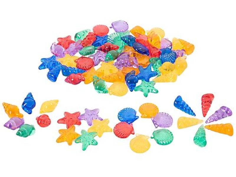 Homepage 44 tickit conchiglie traslucide rosso arancione giallo verde blu viola da 3 anni per lavagna luminosa giochi sensoriali 558936