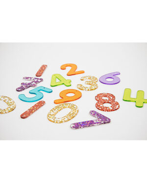 TAVOLO SENSORIALE LUMINOSO 26 RAINBOW GLITTER NUMBERS
